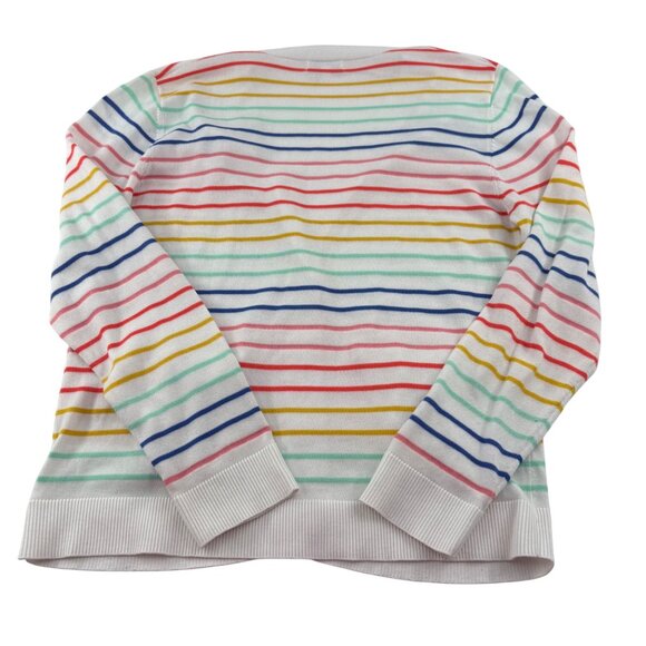 Andrée By Unit Striped Button-Front Cardigan Sweater rainbow Small Oversized - Picture 5 of 6